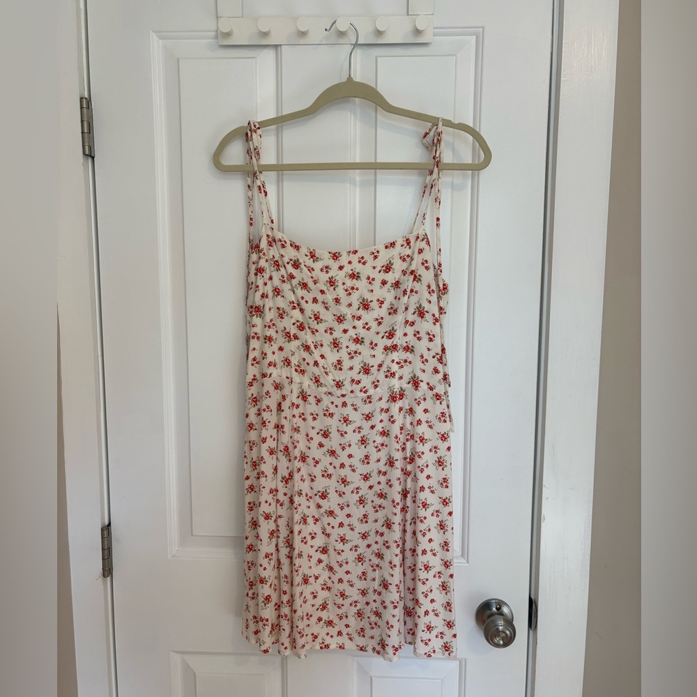 Reformation Tie Strap Bisque Dress Size 10